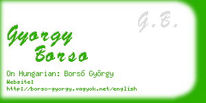 gyorgy borso business card