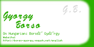 gyorgy borso business card